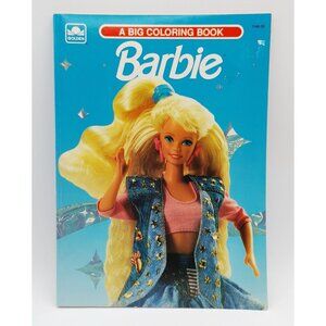 VINTAGE 1991 BARBIE A BIG COLORING BOOK UNUSED GOLDEN 1146-35 Rare